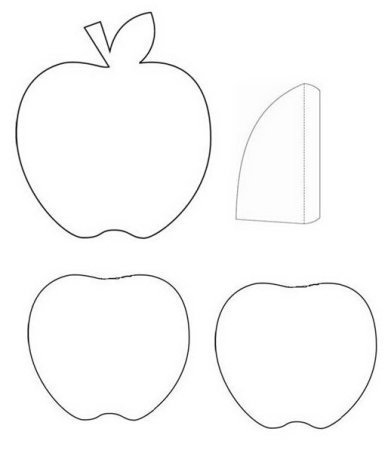 Аппликации яблоко с листочком фото