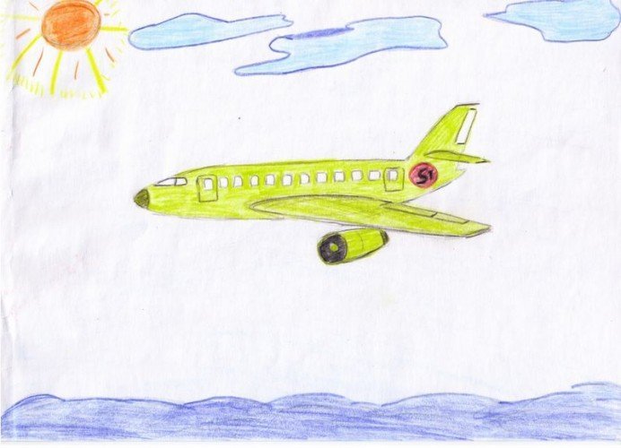 Аэроплан рисунок детский фото