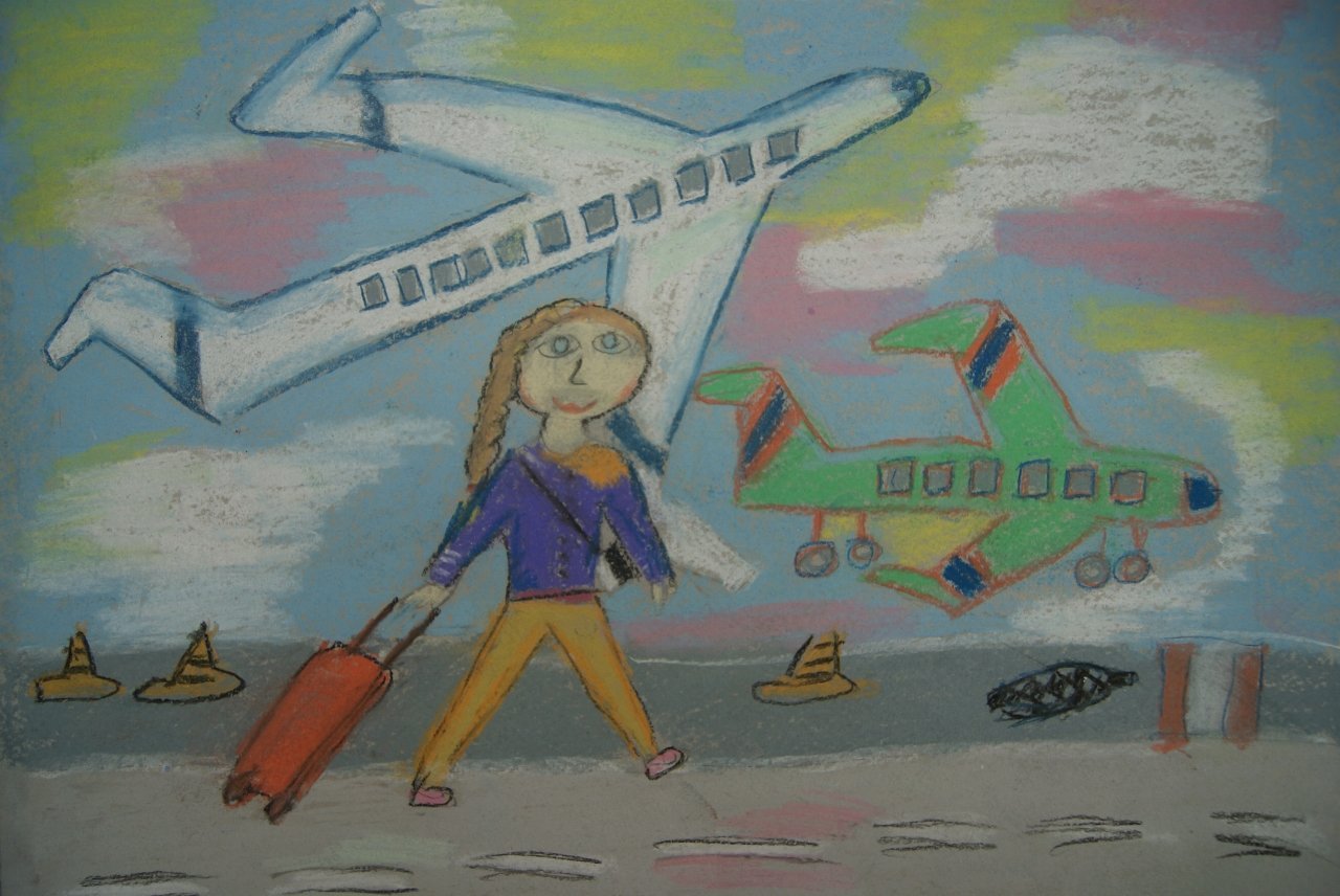 Аэропорт детский рисунок фото