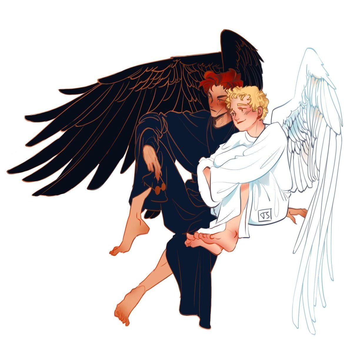 Ангел и демон детский рисунок фото