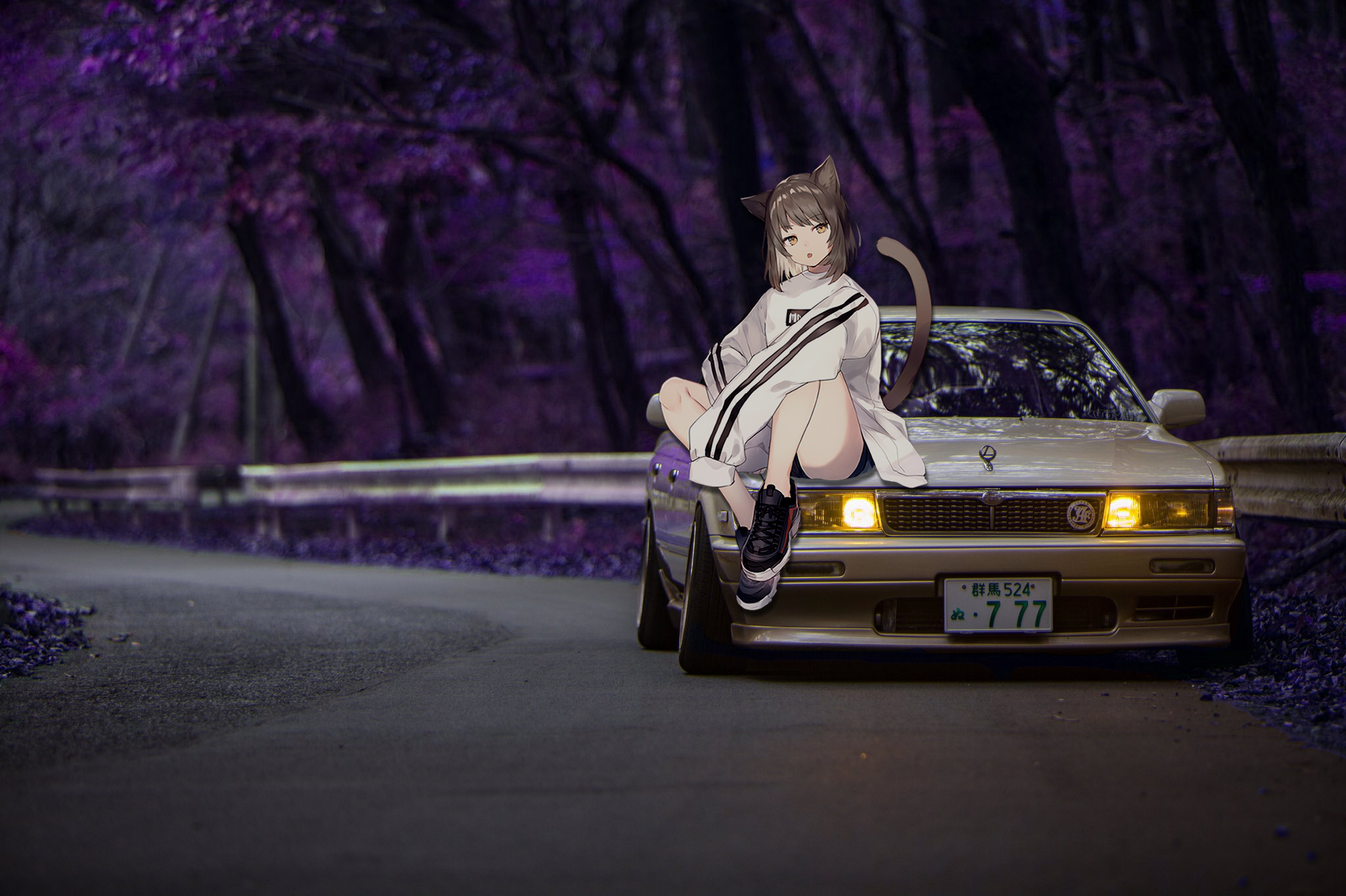Аниме и японские машины обои фото