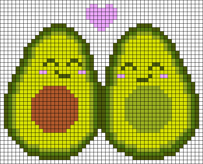 Авокадо рисунки по клеточкам в тетради фото