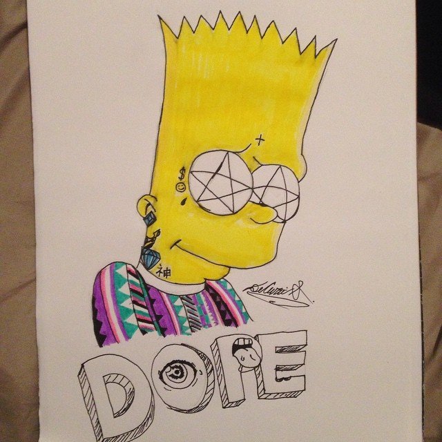 Барт симпсон граффити рисунок фото