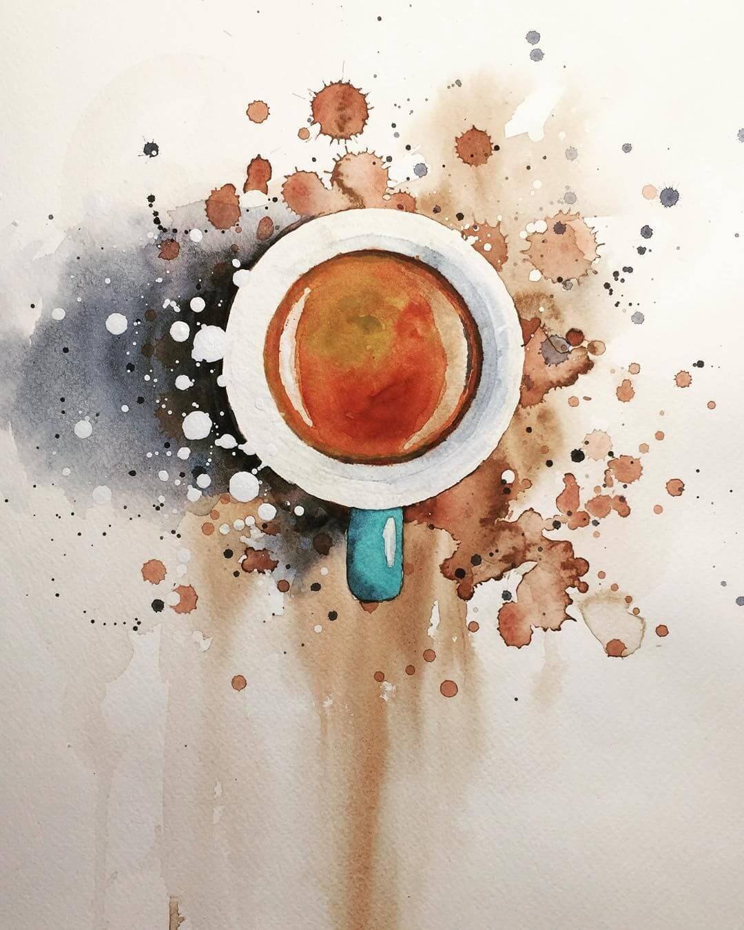 Чашка кофе арт рисунок фото
