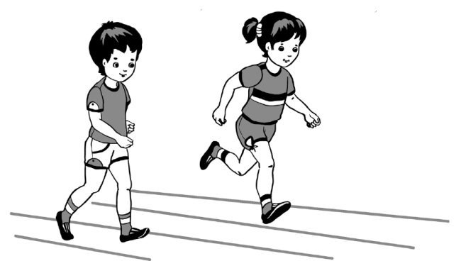Челночный бег рисунок детский фото