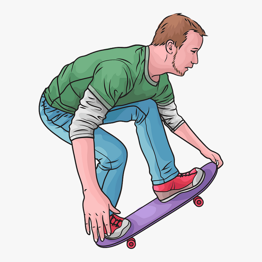 Человек на скейте рисунок детский фото