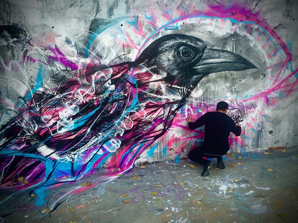 Человек рисующий граффити рисунок фото
