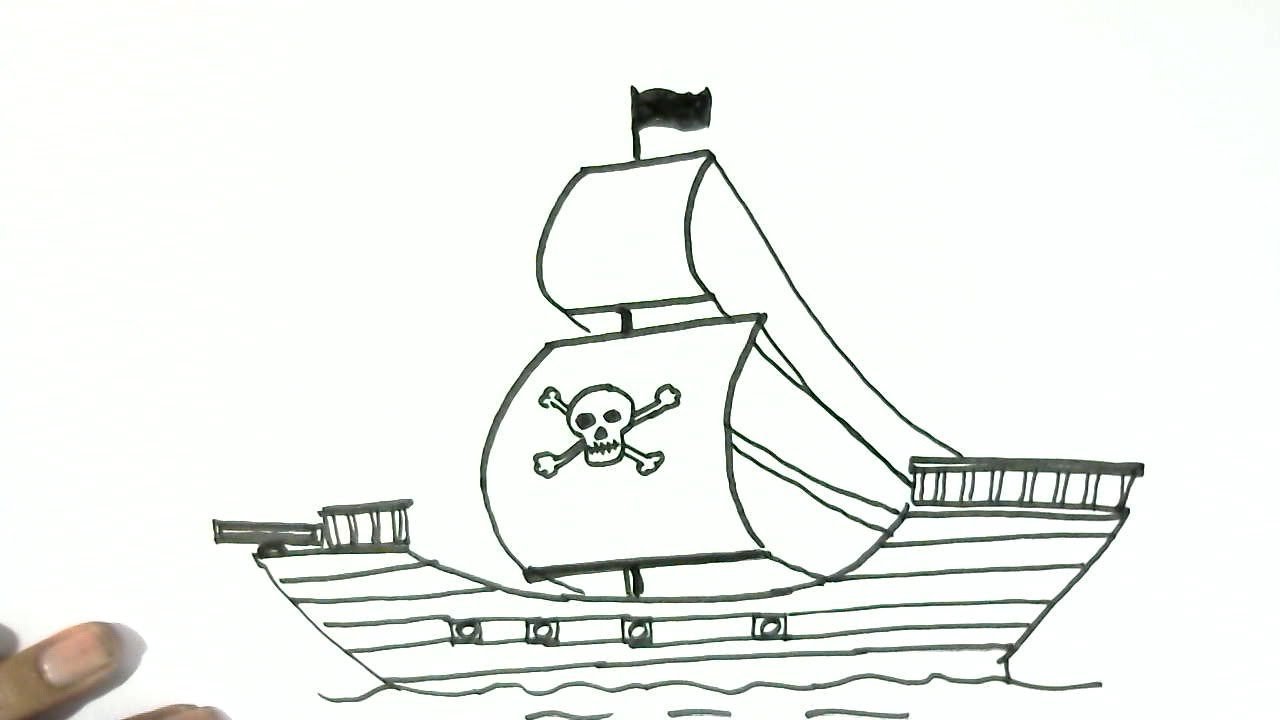 Черная жемчужина корабль рисунок поэтапно фото