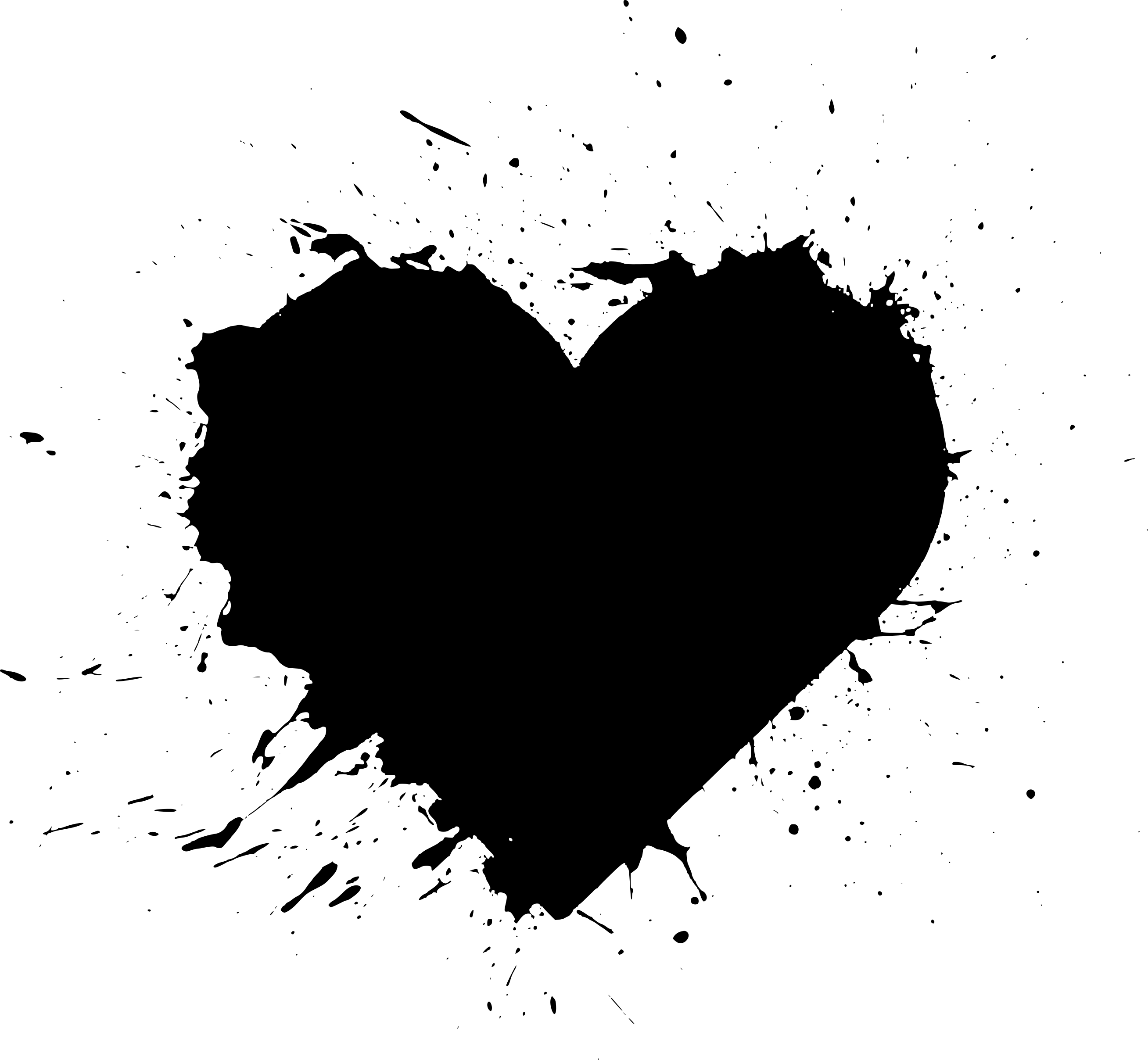 Черное сердце на прозрачном фоне фото