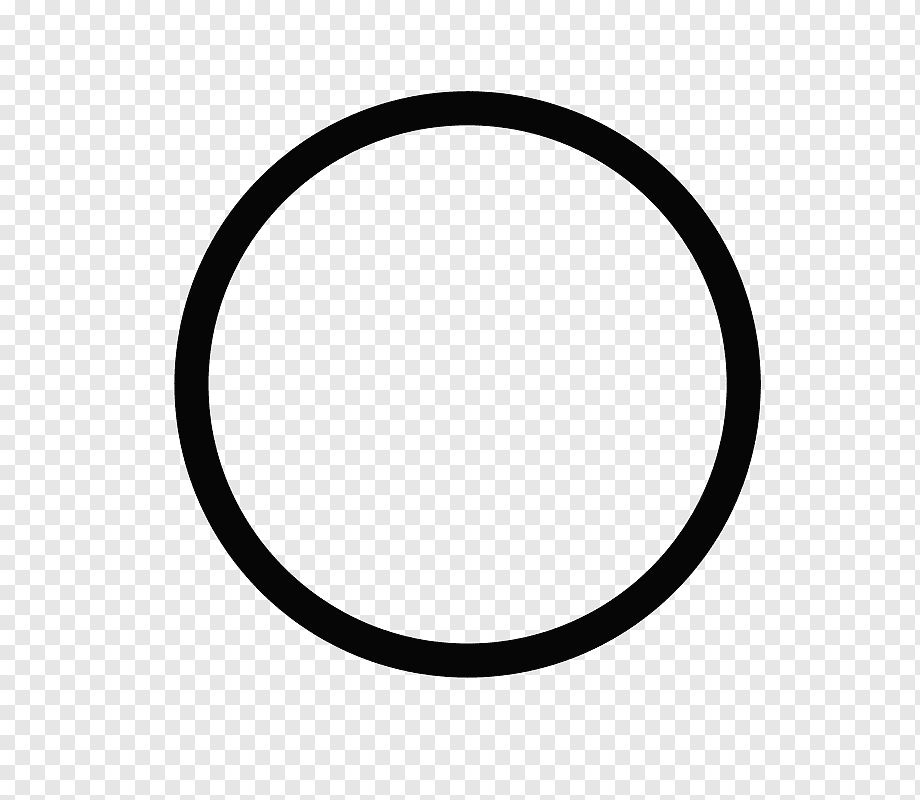 Черный контур круг на прозрачном фоне фото
