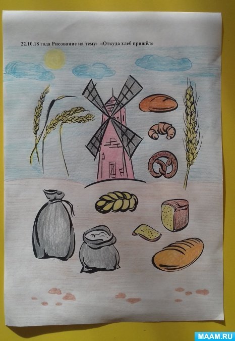 Детские рисунки хлебобулочные изделия фото