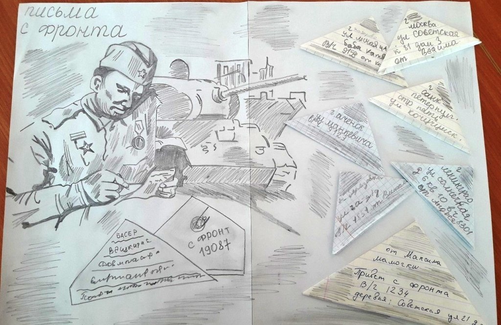 Детские рисунки письмо солдату фото