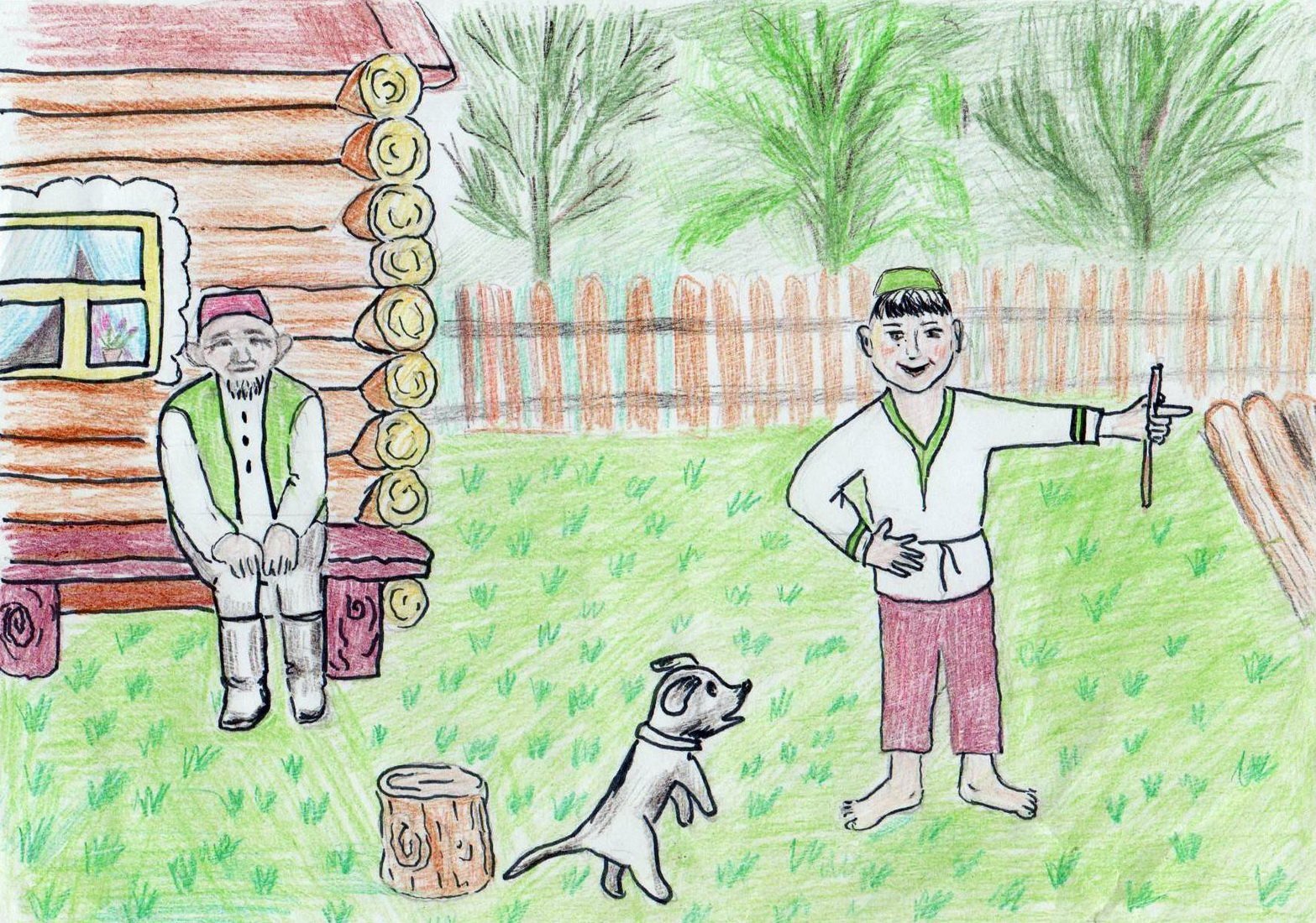 Детские рисунки по татарским сказкам фото