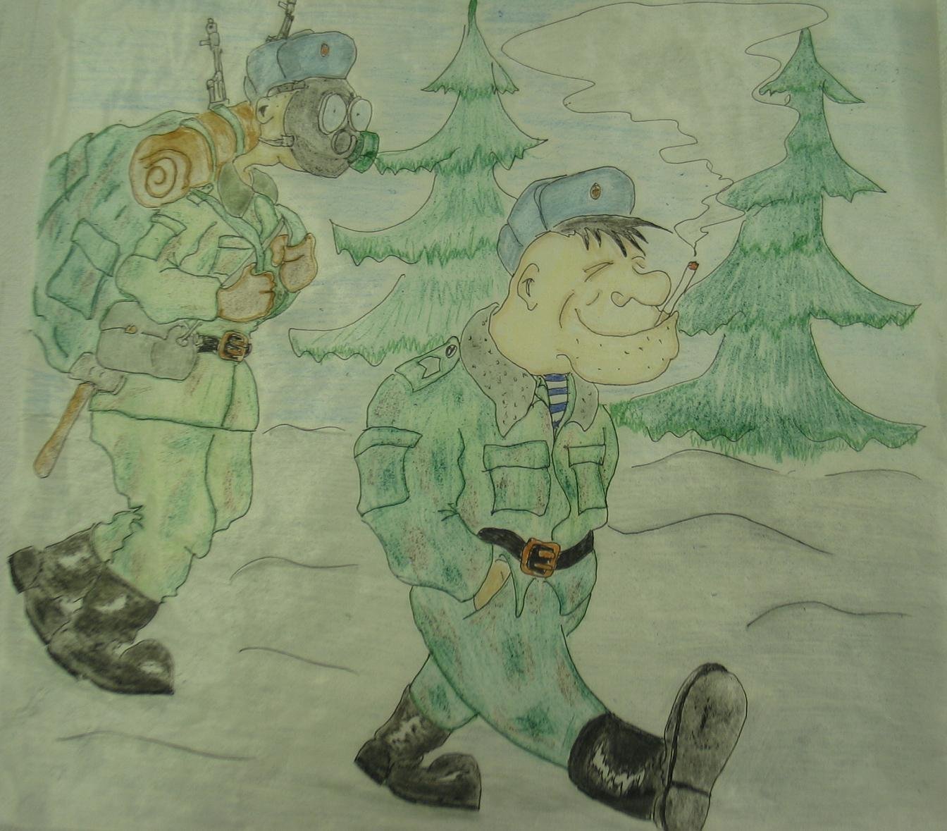 Детские рисунки про армию фото