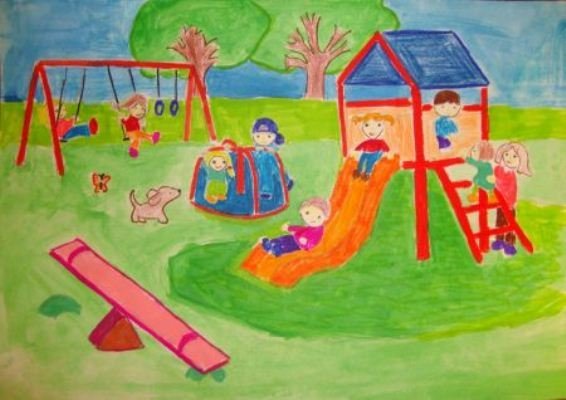 Детские рисунки про детство фото