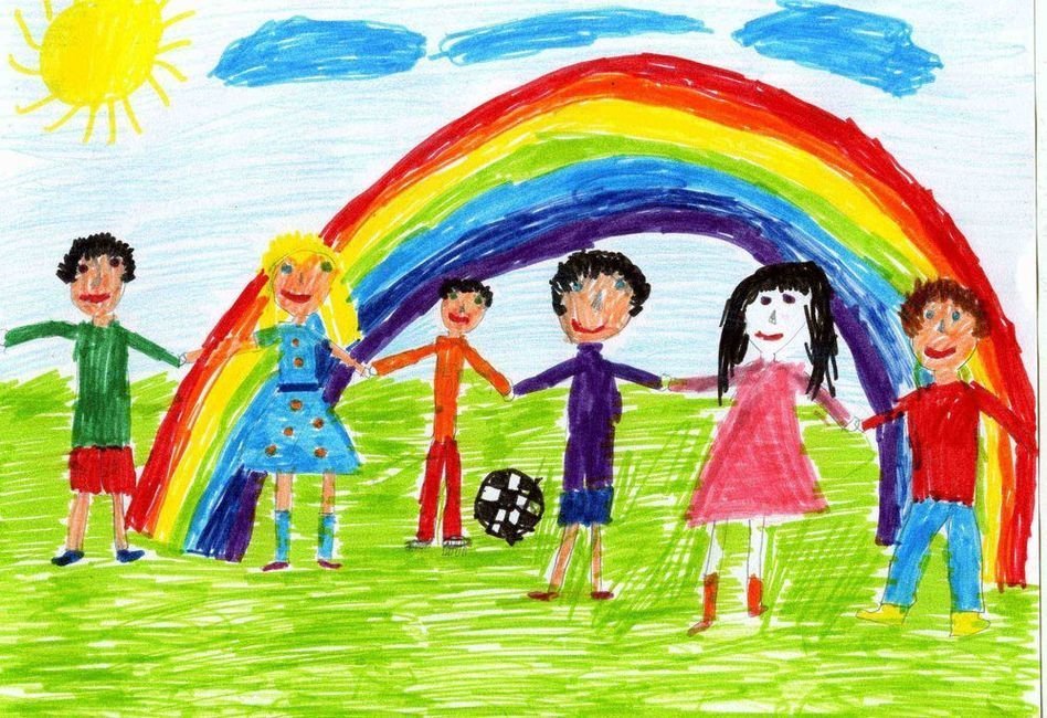 Детские рисунки про дружбу детские фото