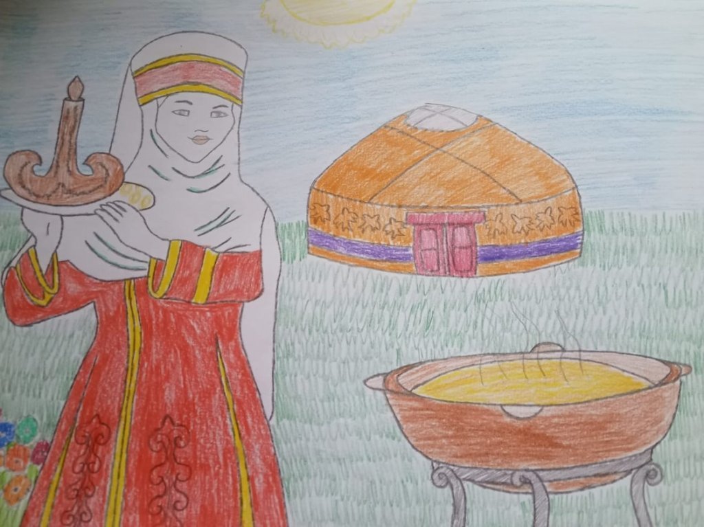 Детские рисунки про казахстан фото