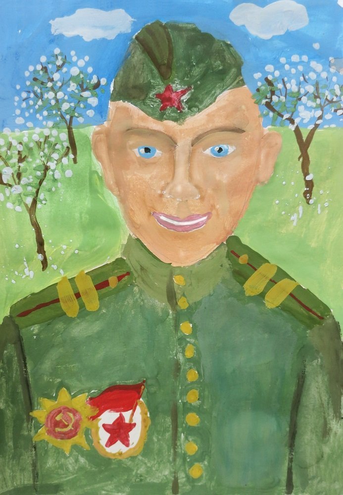 Детские рисунки солдатам фото