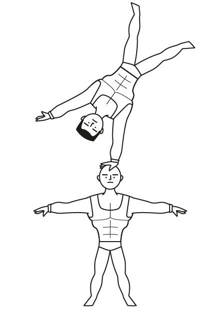 Детский рисунок акробатика фото