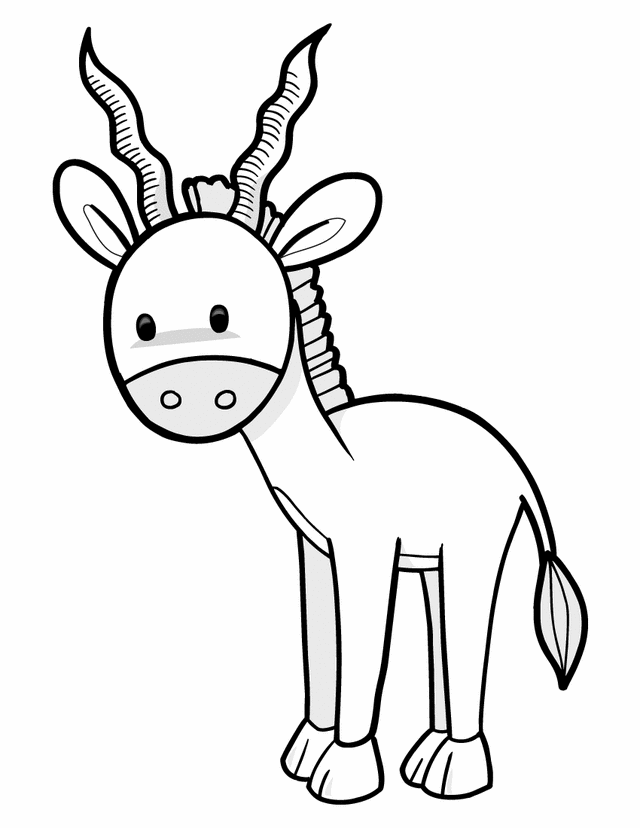 Детский рисунок антилопы фото