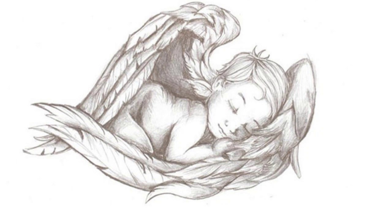 Детский рисунок человек с крыльями фото