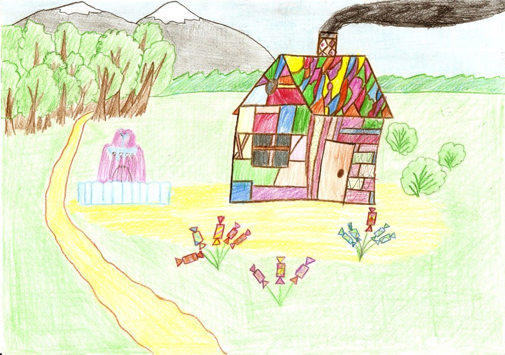 Детский рисунок дом фото