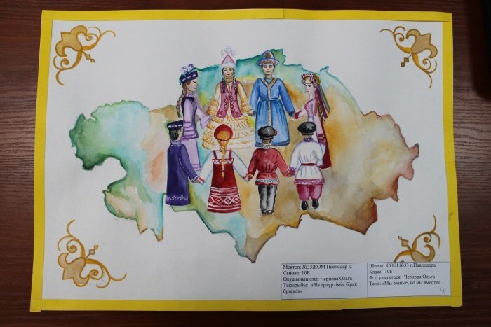 Детский рисунок единство народов фото