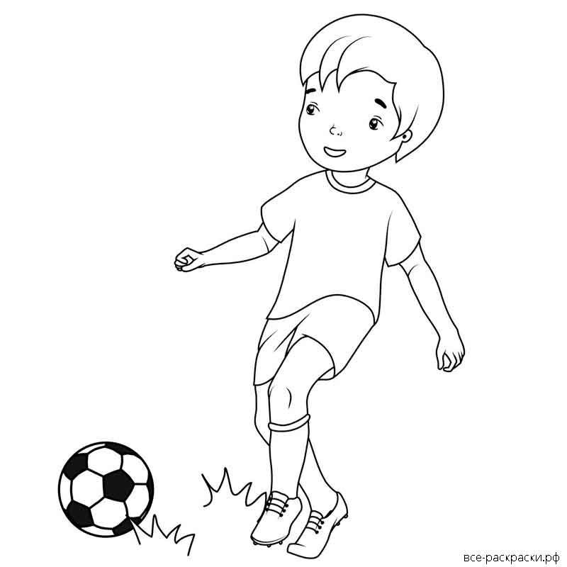 Детский рисунок футболиста с мячом детский фото