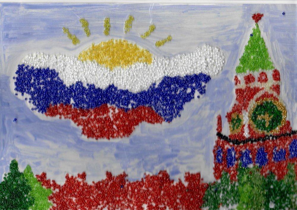 Детский рисунок горжусь россией фото