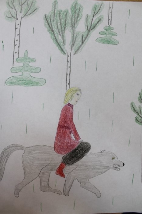Детский рисунок иван царевич и серый фото