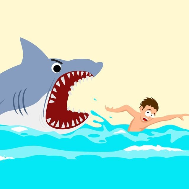 Детский рисунок к рассказу акула фото