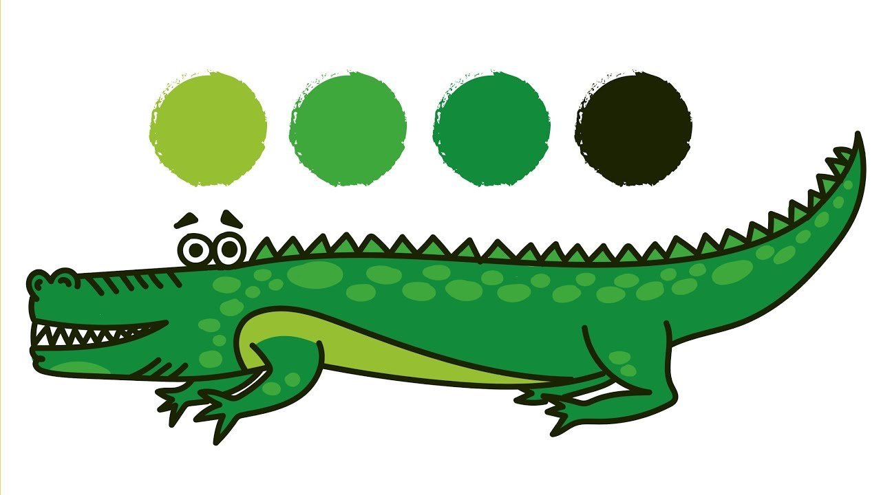 Детский рисунок крокодила простой фото