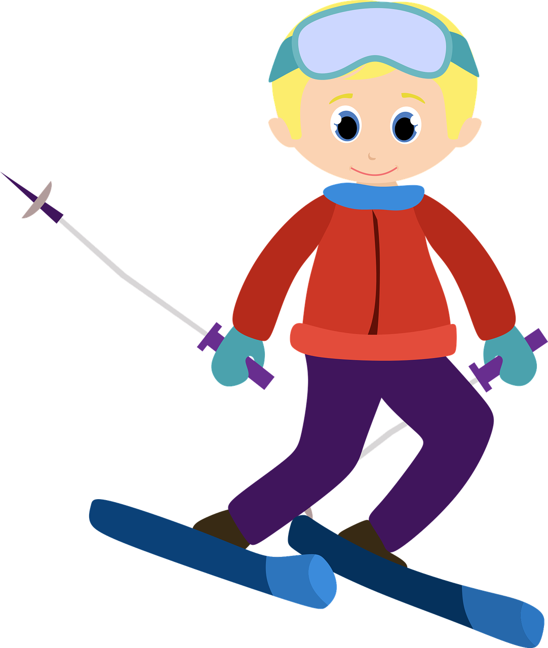 Детский рисунок лыжник фото