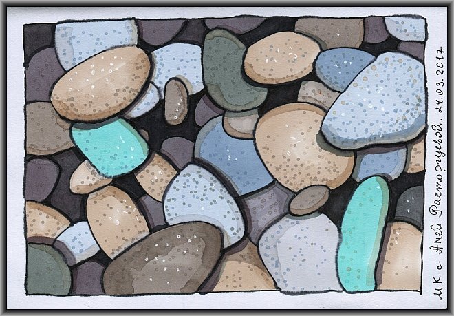 Детский рисунок морские камни фото