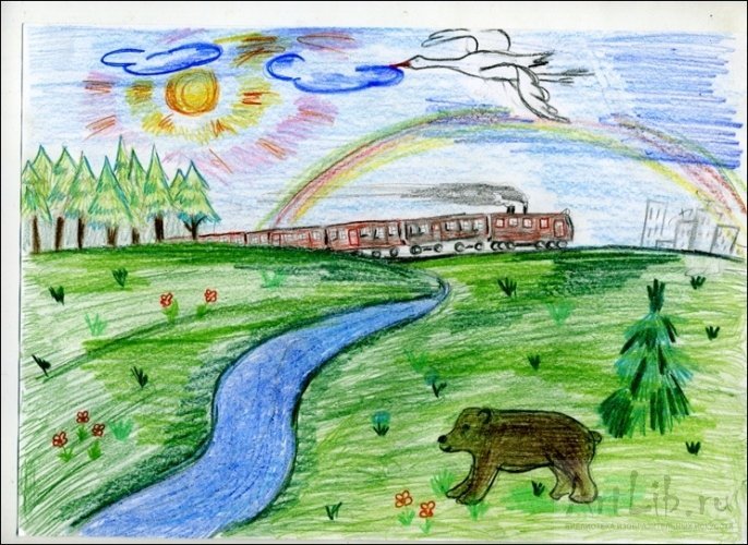 Детский рисунок мой красноярский край фото