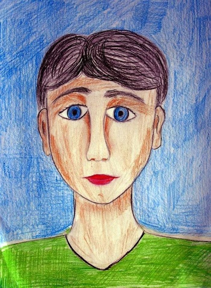Детский рисунок мужчины фото