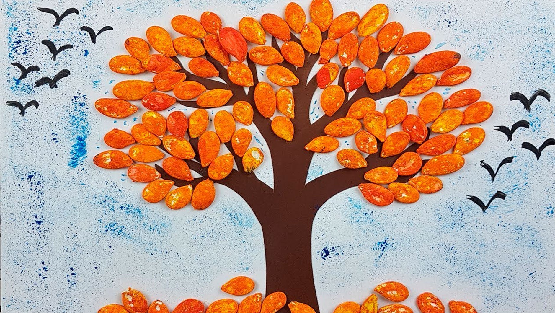 Детский рисунок осень дерево фото