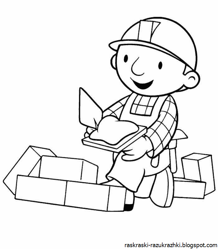 Детский рисунок профессии строитель фото