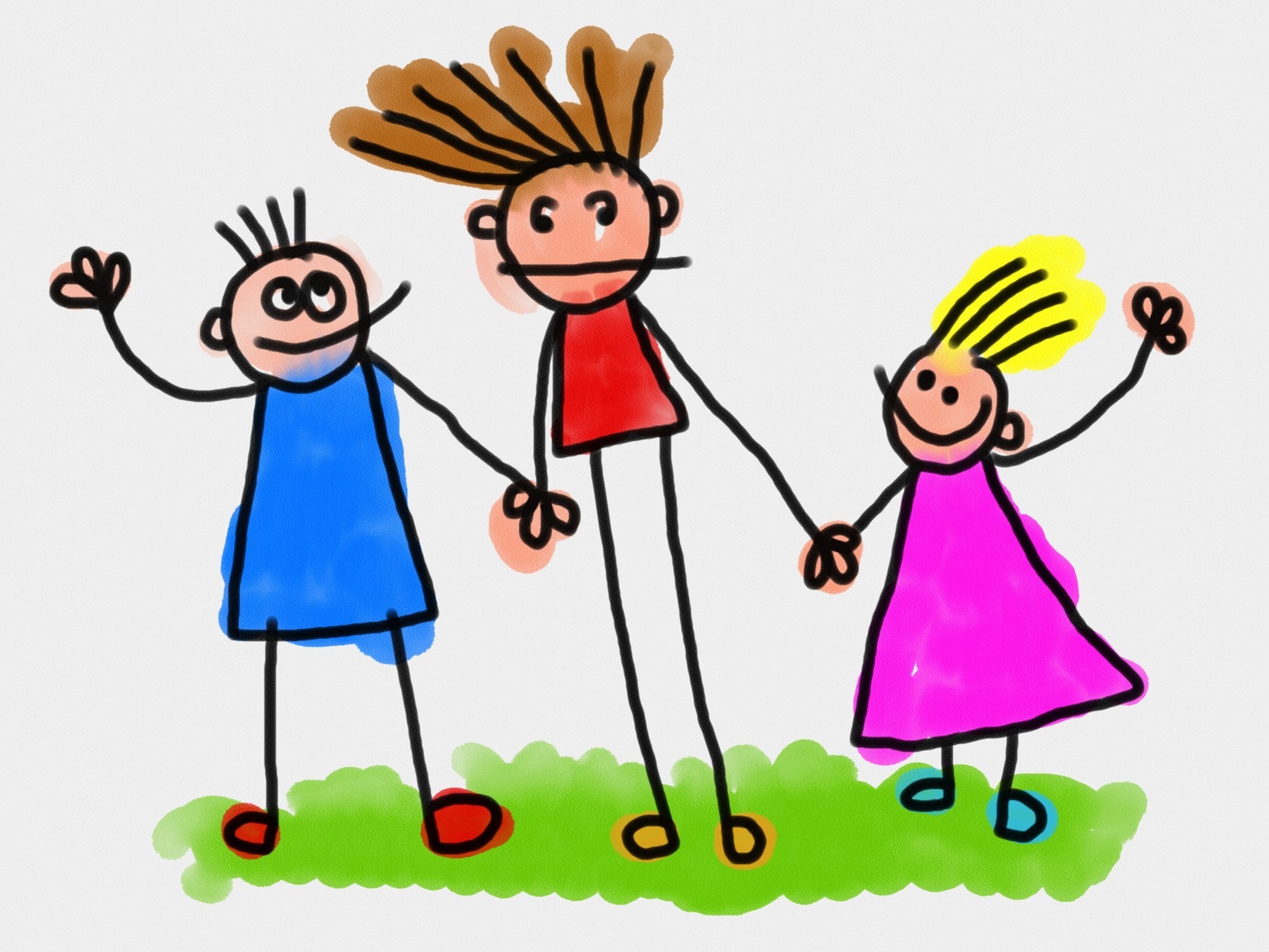 Детский рисунок семейный фото