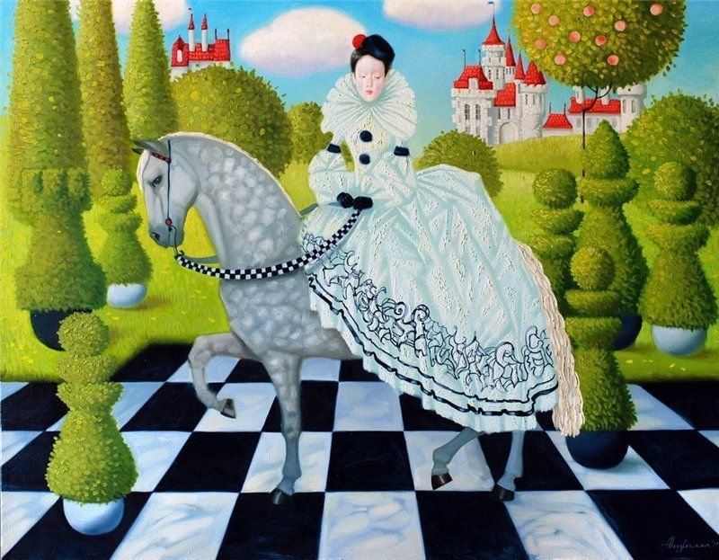 Детский рисунок шахматное королевство сказочное фото