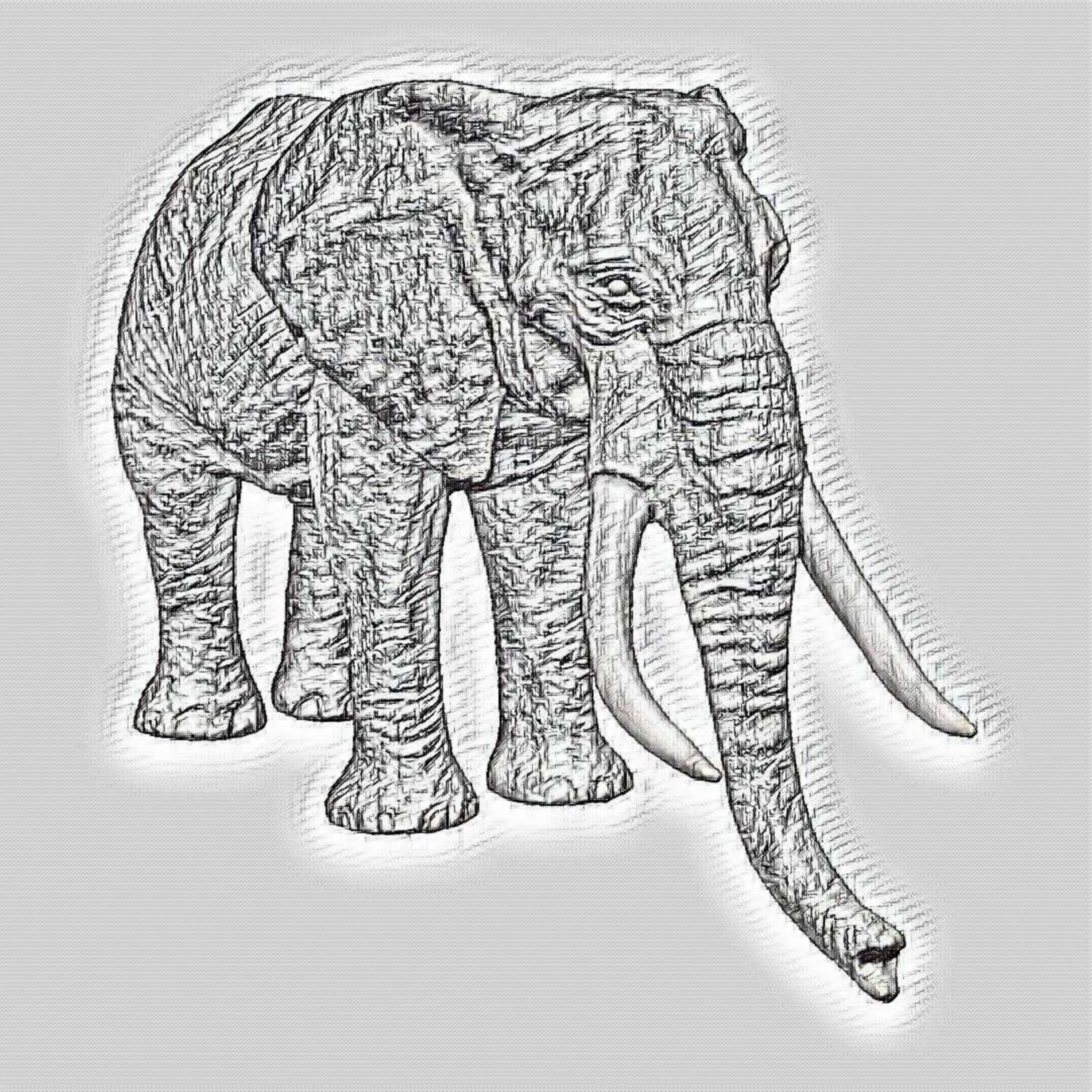 Детский рисунок слона сзади фото