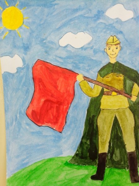 Детский рисунок солдата легко фото