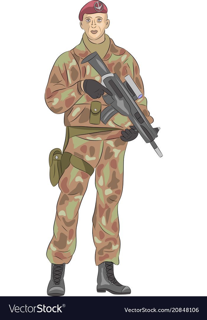 Детский рисунок современного солдата фото