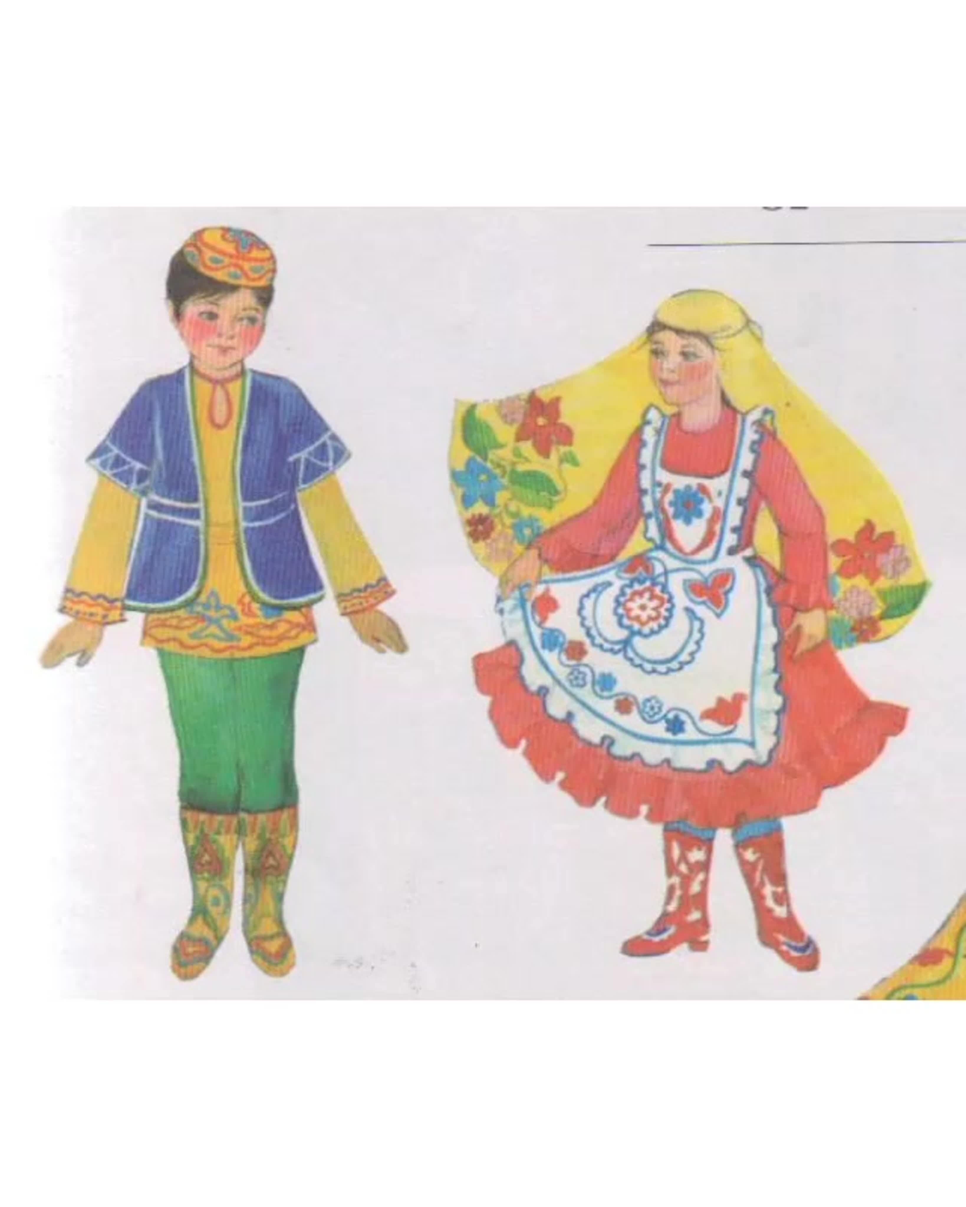 Детский рисунок татарский костюм фото