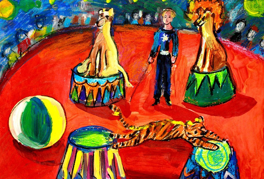 Детский рисунок цирк фото