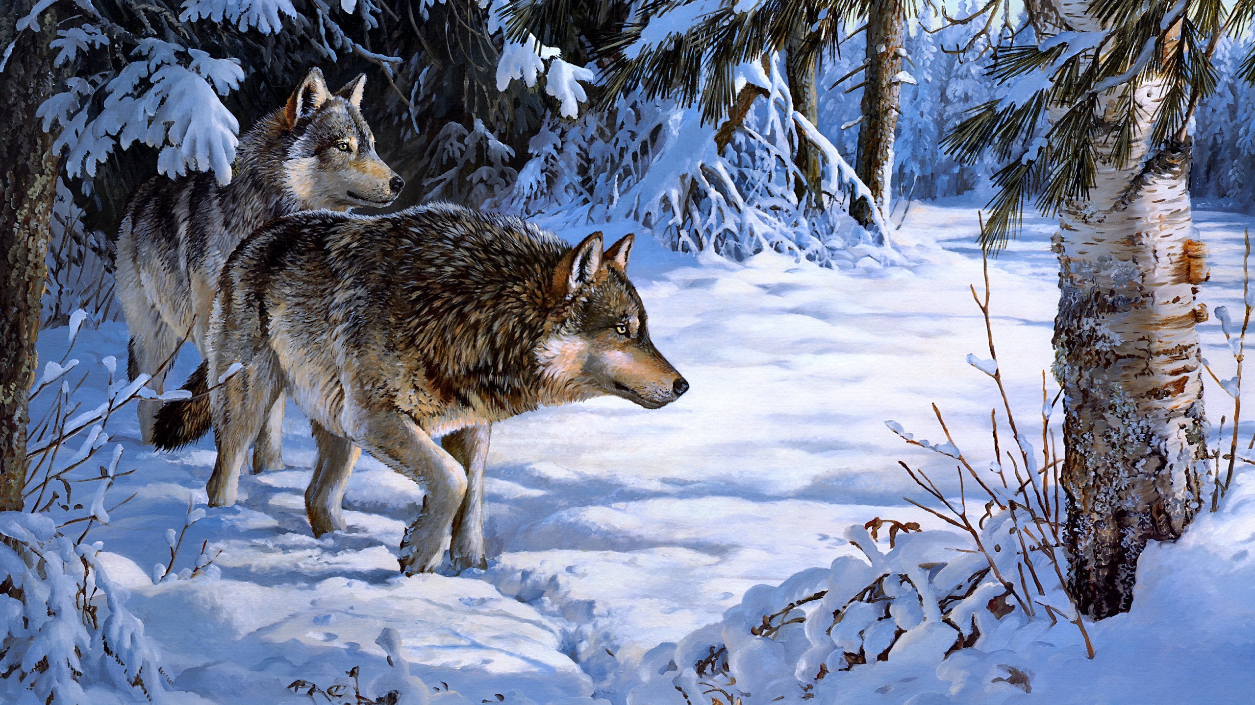 Детский рисунок волк зимой фото
