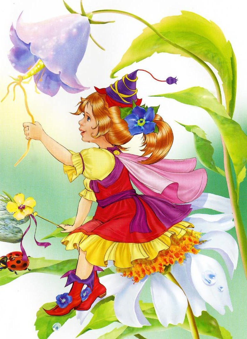Детский рисунок волшебный цветок фото