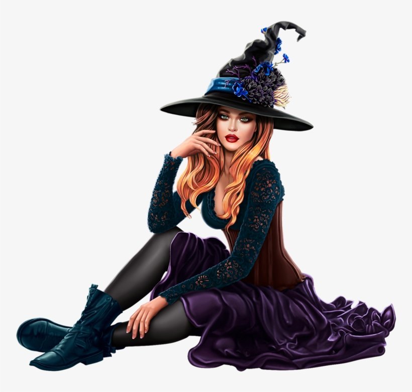 Девушка хэллоуин на прозрачном фоне фото