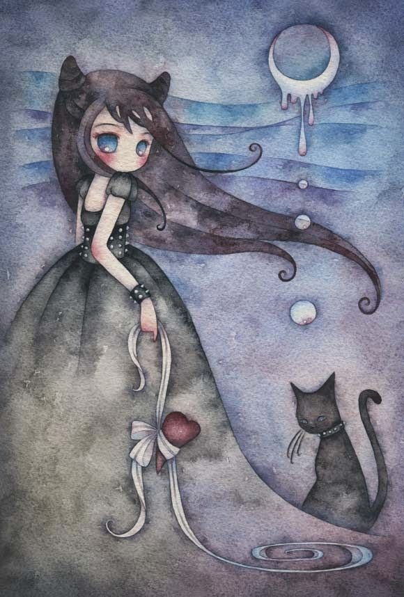 Девушка котик рисунки аниме фото