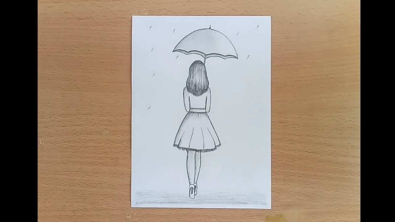 Девушка спиной рисунок карандашом легкий поэтапно фото